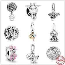 New Pink Daisy Flower Bee mine Firefly Cham Beads fit Original Pandora  Charms Silver 925 Bracelet DIY Women Jewelry Berloque - AliExpress