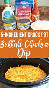 Buffalo Chicken Dip Crock Pot Recipe Crockpot Party Food Chicken Dip Recipe Recipes