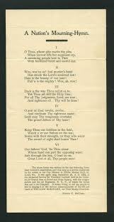 A Nation S Mourning Hymn By Henry C Mccook Clergyman Henry C Mccook Wrote This Hymn In Honor Of President Lincoln As Lincoln Assassination Hymn Mourning