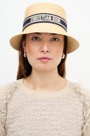 Dior // Straw D-Bobby Small Brim Hat