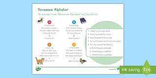 730 milliarden dollar zur kurspflege: Nonsense Alphabet Poem Comprehension Activity Teacher Made