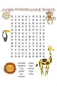 Free Printable Jungle Animal Word Search Puzzle Kids Activities Blog Jungle Theme Activities Zoo Activities Word Puzzles For Kids
