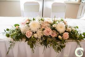 What is the best flower for wedding. Blush Pink And Cream Wedding Flowers At The Mere Resort Laurel Weddings Bridal Table Flowers Wedding Table Flowers Cream Wedding Flowers