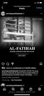 Sebelum kami menjadi sebuah keluarga lima orang, menurut posting di instagram miliknya pada ahad lalu. Ym Che Puan Khaleeda Zahir Simpati Kematian Amir