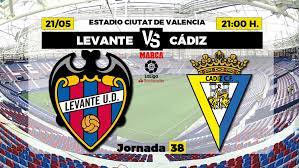 Check spelling or type a new query. La Liga Santander Levante Cadiz Horario Y Donde Ver En Tv Hoy El Partido De La Ultima Jornada De Primera Division Marca