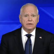 A live look at Tim Walz defending the record of Kamala Harris: