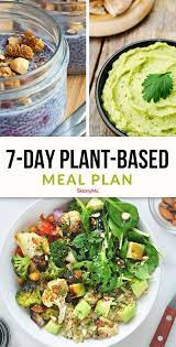 7 Day Plant Based Meal Plan Plant Based Diet Meal Plan Vegan Meal Plans Plant Based Meal Planning
