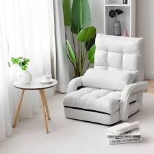 List was $199.99 $ 199. Costway Folding Floor Single Sofa Massage Recliner Chair W A Pillow 5 Adjustable Backrest Position Leisure Lounge Couch White Walmart Com Lazy Sofa Couch With Chaise Sofa Chair