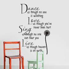 Dance As Though No One Is Watching Love Quote Wall Stickers Pvc Wall Decals Home Decor Living Room Bedroom Diy Mural Art Decoration Living Room Wall Decalshome Decor Living Room Aliexpress