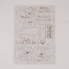There are so many different types of rubber stamp available that there is bound to be the perfect stamp for every occasion. Cute Dog Stamps Birthday Scrapbooking Stamps Card Making Papercraft Stamps Aliexpress