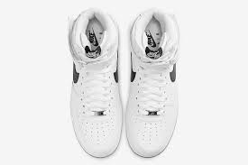 Nike blazer high men's • white/black/white $100.00 nike air force 1 high lv8 men's • white/blue/green $120.00 nike dunk high women's • sail/crimson tint this item is new. Get The Strap White And Black Nike Air Force 1 High Out Now Sneaker Freaker