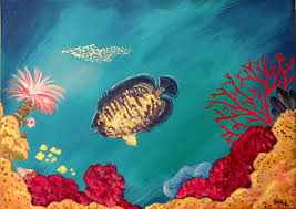 Easy acrylic painting lesson by angela anderson. Fish Jumping Jack Studios