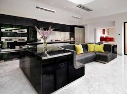 kitchen island with built in sofa