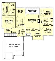 4 Bedroom Split House Plan With