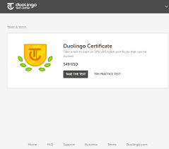 اختبار قياس مستوى طلاقة اللغة الإنجليزية Test Center دوولينجو