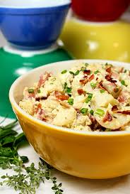 Mash the yolks and combine with the sour cream, mustard, mayonnaise and vinegar. Sour Cream And Bacon Potato Salad Creative Culinary