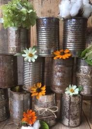 The thickness of my trim was only about half the height of the can, so i wrapped the. Rustic White Tin Cans Poster By Cat Displate