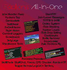 Lista de servidores de minecraft con factions. Factions All In One A Factions Server In 1 Plugin 27 Features Blackspigotmc