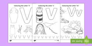 We have here coloring pages that suitable for toddlers and for preschoolers. Letter V Colouring Pages Teacher Made