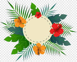 Tropical Flower Leaves The Title Box Orange And Red Flowers Illustration Watercolor Leaves Food Png Pngegg Tropical leaf leaves green nature palm plant jungle summer exotic. tropical flower leaves the title box