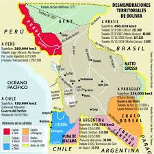 Mapa Que Muestra Las Perdidas Territoriales De Boiivia Publicado Por El Diario Boliviano Los Tiempos Infogate Bolivia Cuenca Hidrografica Mapas