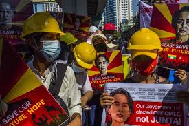 (cnn) myanmar's ousted civilian leader aung san suu kyi attended a court hearing monday, her first appearance in person since the. Trial For Suu Kyi Begins In Secret