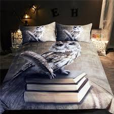 3pcs 3d Printed Owl And Book Magic World Style Cool Comfortable Duvet Cover Bedding Set Mavigadget Owl Bedding Bedding Sets Queen Bedding Sets