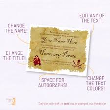 Pirate Parchment Certificate