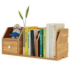 Lqw Home Modern Minimalist Desktop Small Shelves Table Space Desk Creative Storage Shelf Bookshelf With Draw Creative Storage Small Shelves Minimalist Bookcase