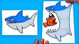 How To Draw A Shark Folding Surprise Card Amazing Paper Craft And Doodles For Kids Youtube Toddler Paper Crafts Paper Crafts Doodle For Beginners