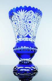 Ancienne Vase Cristal Double Couleur Bleu Taille St Louis Ou Baccarat Art Deco Ebay Vase Cristal Vase Art Deco