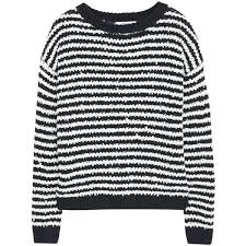 Black And White Striped Shirt Womens Mango Striped Wool Blend Jumper Black White Black Striped Shirt White Stripes Shirt Black And White Shirt
