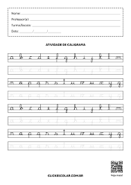 Caligrafia para Imprimir