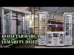 Lemari rak aluminium kaca riben malang pakaian baju itis aluminium. 10 Daftar Harga Lemari Bufet Tv 2021 Youtube