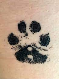 Paw Print Semicolon Tattoo Tattoos Semicolon Tattoo Pawprint Tattoo