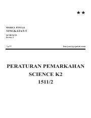 Skema Sains Spm K2 Selangor 2020 Pdf U2605 U2605 Modul Pintas Tingkatan 5 Science Kertas 2 2 1 2 Jam Dua Jam Tiga Puluh Minit Peraturan Pemarkahan Science Course Hero