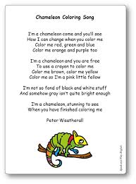 The patterns and the repetition. Chameleon Coloring Song By Peter Weatherall Lyrics In French And In English0 Speak And Play English
