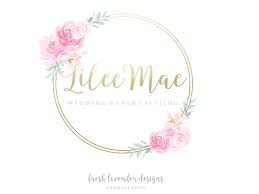 Custom Logo Floral Pink Wreath Logo Shabby Chic Logo Premade Logo Design Logo Designers Wedding Logo Doula Logo P Shabby Chic Logo Chic Logo Pink Wreath