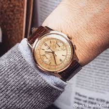 watch xchange on instagram nice patina a rare ref 5967 vintage oversized rose gold longines 30ch flyback chronograph fr rose gold longines gold