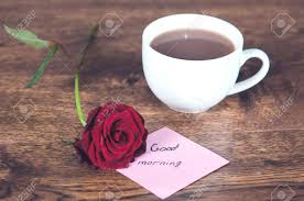 Maybe you would like to learn more about one of these? Good Morning Text With Cup Of Coffee And Roses Stock Photo Picture And Royalty Free Image Image 145478915