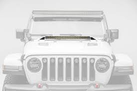 Jeep Jl Gladiator Hood Cowl Led Kit Incl 30 Inch Led Straight Single Row Slim Light Bar Pn Z364931 Kit