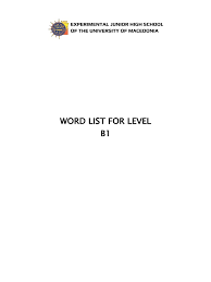 Maybe you would like to learn more about one of these? Level B1 Word List Pdf Verb Adjective