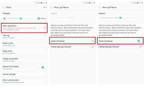 Samsung Galaxy Mavi Isik Filtresi Nasil Acilir Kapatilir Mobilge
