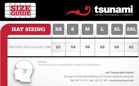 size charts tsunami sport