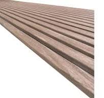Akoestisch wandpaneel 3-zijdig houtfineer Mokka Eiken (Zwart vilt) 260x60cm