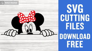 Peeking Minnie Svg Free Cutting Files For Cricut Silhouette Free Download Youtube