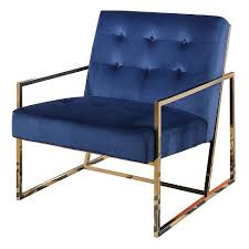 Read about the terms in the guarantee brochure. Buchanan Stainless Steel And Velvet Armchair Navy Blue Abbyson Target