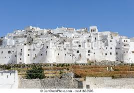 The town has a population of about 32,000 during the winter, but can swell to 100,000 inhabitants during summer, being among the main. Ostuni The White Town Of Puglia On South Italy Canstock