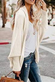Women S Tops Bat Sleeve Knitted Cardigan Lovelymandy Lovelymandy Spring Outfits Women Casual Womens Casual Outfits Spring Outfits Casual