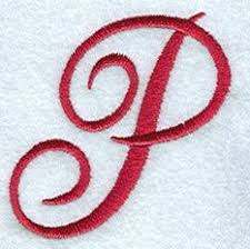 Monogram Script Letter P 3 Inch Monogram Letters Monogram Fonts P Tattoo